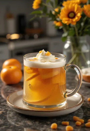 Mint and citrus cider served in a glass