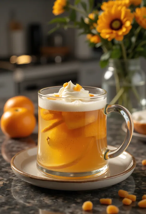 Mint and citrus cider served in a glass