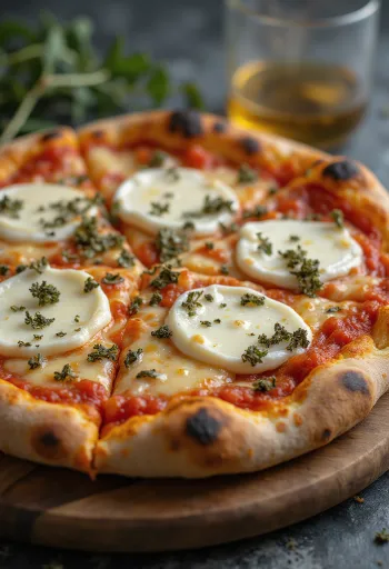 Pizza ai Formaggi di Capra with goats' cheese and mozzarella