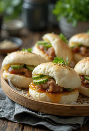 Pork belly buns served
