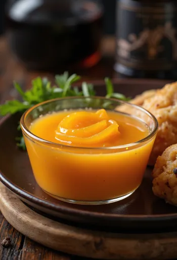 Ginger orange sauce served