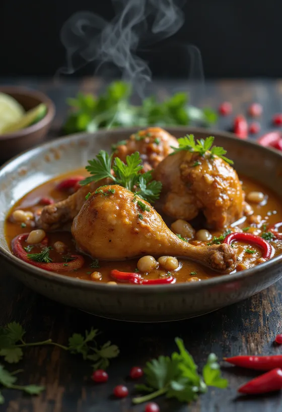 Satsivi chicken served with walnut sauce