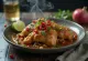 Satsivi chicken served with walnut sauce