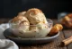 Churro ice cream served with cinnamon and sugar