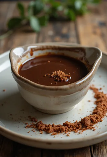 Sweet Chocolate Chilli Sauce served in a small dish