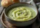 Creamy savoy cabbage soup served