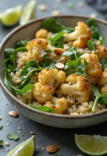 Roasted Cauliflower & Quinoa Buddha Bowl with Lime