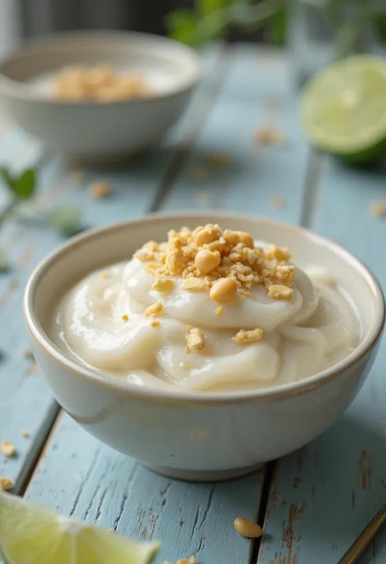 Mungunzá with peanuts, served in a rich spicy sauce