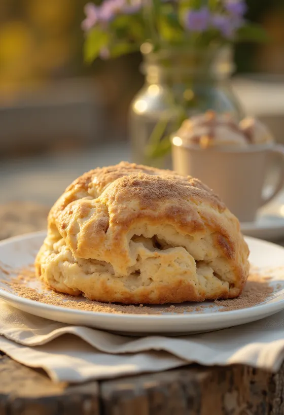 Scones topped with cinnamon sugar