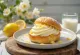 Semlor with lemon cream, fresh buns with lemon filling